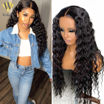 WKS Best High quality 180%-250% Density Swiss lace closure wigs,brazilian 5x5 closure wigs,Cuticle aligned virgin wig